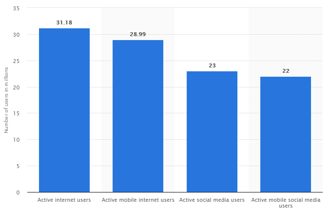 The digital population of South Africa